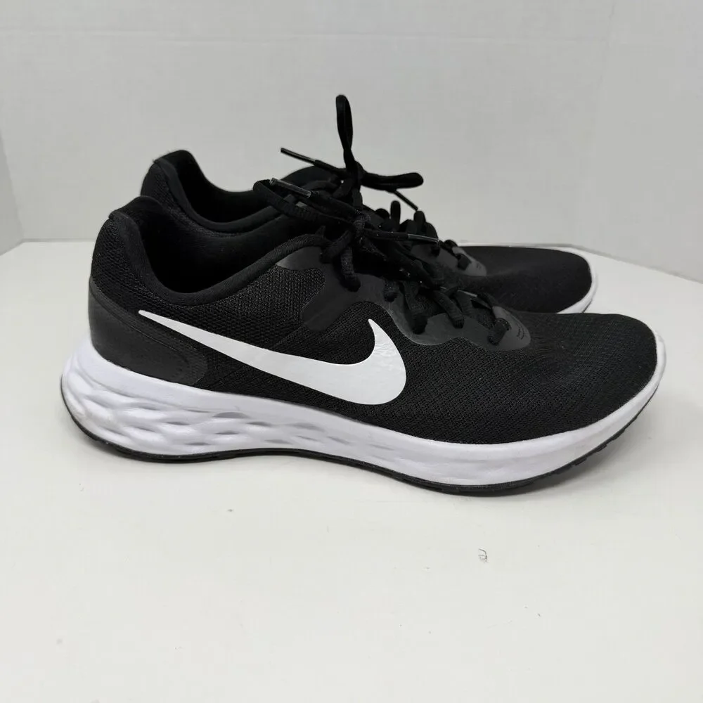 Nike Revolution 6 Next Nature Running Shoes Black/ White Men's Sz 10 US No Box